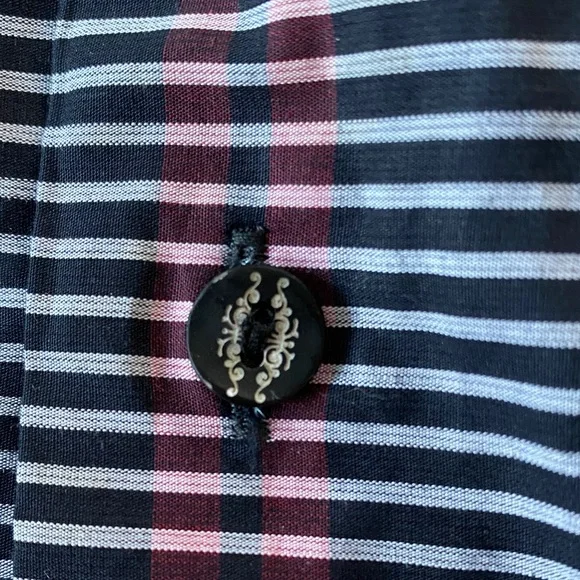 Robert Graham Black and Red Striped Dress Shirt - Picture 6 of 14